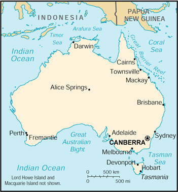 Map of Australia