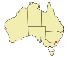 Canberra location map