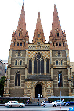 St Paul's Cathedral - the eastern corner of Swanston Street and Flinders Street photo
