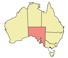 South Australia location map