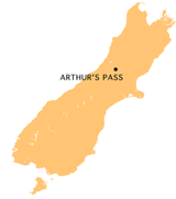 Arthurs Pass location map