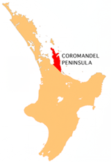 Coromandel location map
