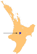 Lake Taupo location map