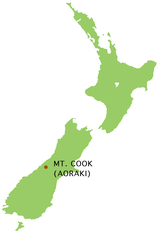 Mt Cook location map