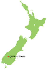 Queenstown New Zealand location map