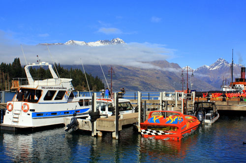 Boats on Lake Wakatipu photo