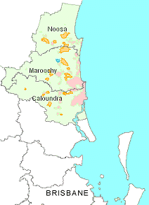 Sunshine Coast map