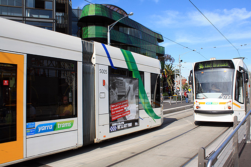 Melbourne Trams in St Kilda photo