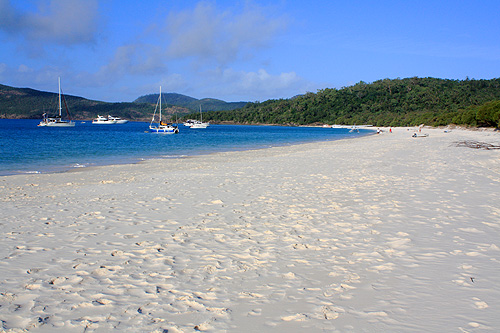 Footprints at Whitehaven Beach photo