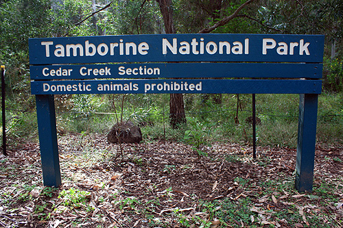 Tamborine National Park Sign photo