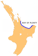 Bay of Plenty location map