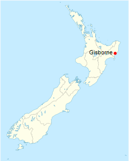 Gisborne location map
