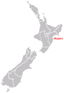 Napier location map
