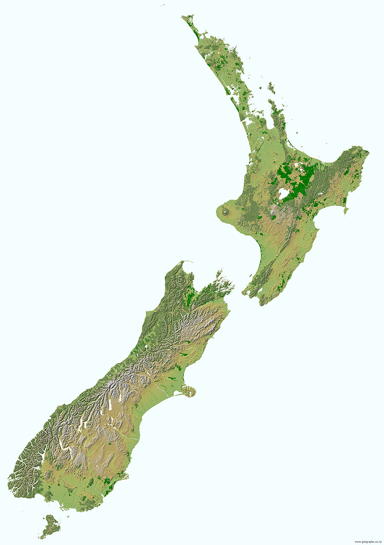 New Zealand relief map