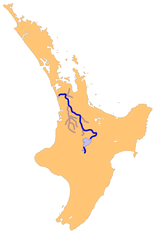 Waikato River location map