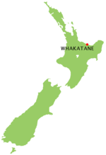 Whakatane New Zealand location map