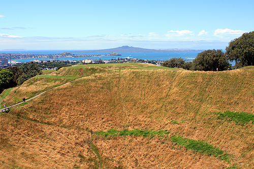 Mount Eden Volcano and Rangitoto Island photo