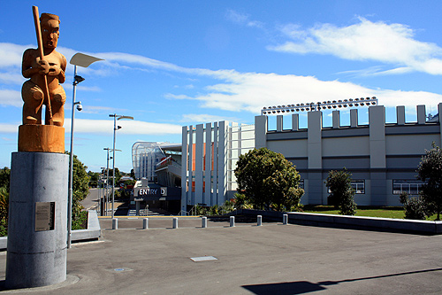 Eden Park and Maori Carving photo