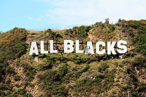 All Blacks Wellywood Sign photo