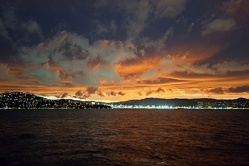 Wellington Harbour Sunset photo