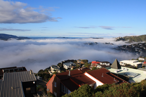 Fog Covered Southern Suburbs photo