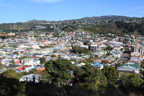 View of Newtown from Town Belt photo