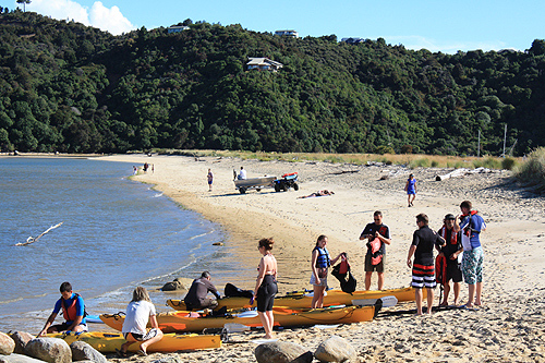 Kayakers at Marahau in Abel Tasman photo