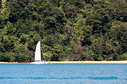 Yacht near Abel Tasman photo