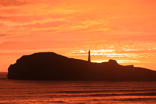 Sunset at Castlepoint Reef photo