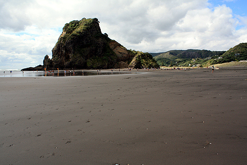 South Piha Beach & Lion Rock photo