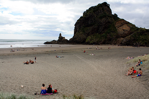 Lion Rock and North Piha Beach photo