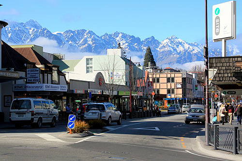 Queenstown Street & Southern Alps photo