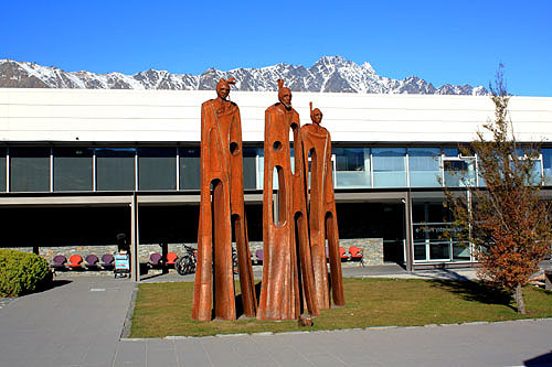 Carvings at Queenstown Airport photo