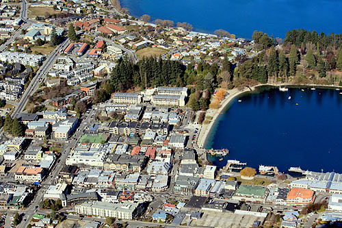 Aerial view of Queenstown's CBD photo