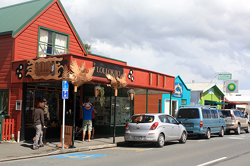 View of Shops in Takaka photo