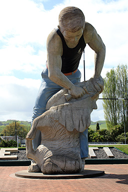 Sheep Shearer Statue in Te Kuiti photo