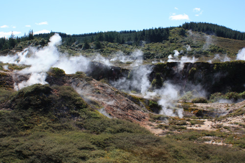 Steaming Volcanic Crater photo