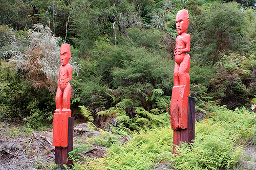 Maori Carvings Te Puia photo
