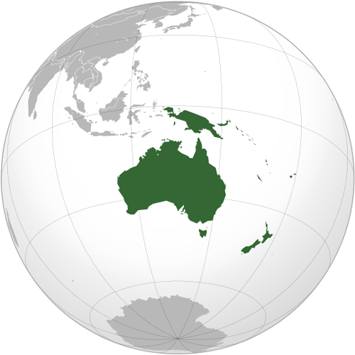 Oceania Location Map