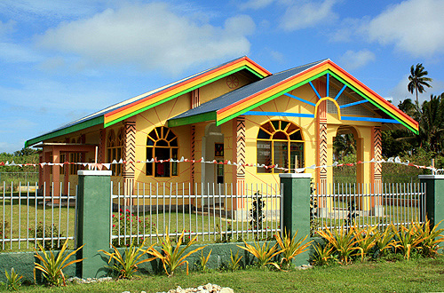 Local Church in a small town on Tongatapu photo
